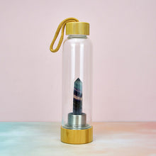 Load image into Gallery viewer, Quartz Crystal Water Bottle with Bamboo Lid