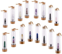 Load image into Gallery viewer, Quartz Crystal Water Bottle with Bamboo Lid
