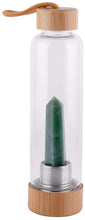 Load image into Gallery viewer, Quartz Crystal Water Bottle with Bamboo Lid