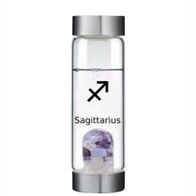 Load image into Gallery viewer, Sagittarius lucky smaller crystal water bottle
