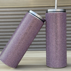 Bling Cups Rhinestones Tumbler with Straw Glitter Water Bottle Stainless Steel Straw Tumbler