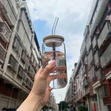 Load image into Gallery viewer, bamboo lid tumbler with nature crystal quartz straw
