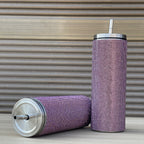 Bling Cups Rhinestones Tumbler with Straw Glitter Water Bottle Stainless Steel Straw Tumbler
