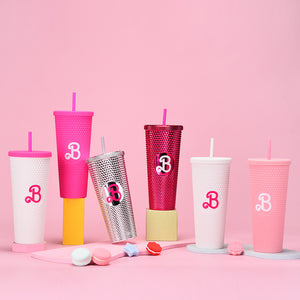 700ml barbie style studded tumbler