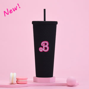 700ml barbie style studded tumbler