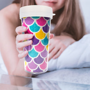 Diamond Painting Teacup DIY Water Cup With Diamond Art Painting,Handmade Crystal Embroidery Water Bottle Gift for Girls,Friends Family Grilfriend