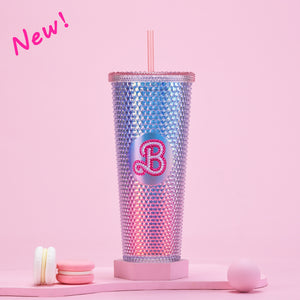 700ml barbie style studded tumbler