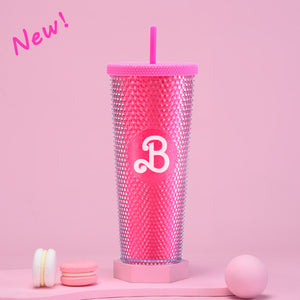 700ml barbie style studded tumbler