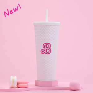 700ml barbie style studded tumbler