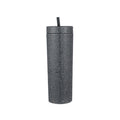 Bling Skinny Tumbler with Lids and Straws 16 oz Rhinestone Acrylic Tumblers Bulk Double Wall Plastic Water Bottles Reusable Diamond Cups