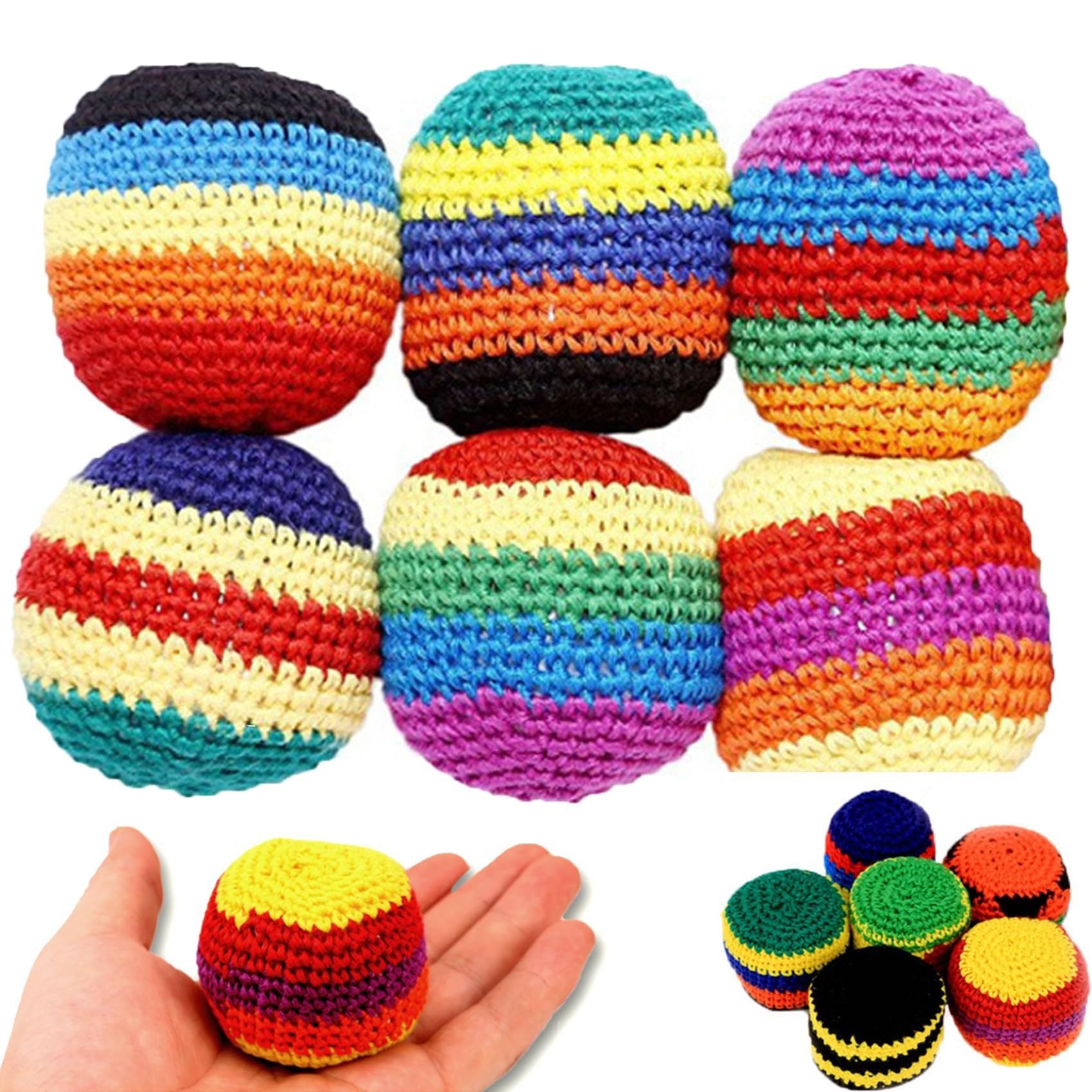 Hacky Sacks Knitted Hackys Bag Set 6/12/24 PCS