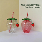 Party Summer Tumblers 500ml Fruit Shape Strawberry Orange Water Bottle Plastic Wholesale in Bulk