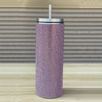 Bling Cups Rhinestones Tumbler with Straw Glitter Water Bottle Stainless Steel Straw Tumbler