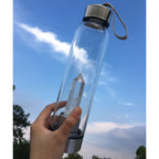 White Clear Quartz Crystal Water Bottle
