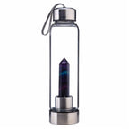 Natural Fluorite Crystal water bottle