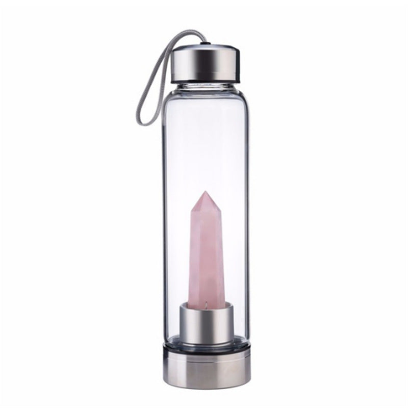 Natural Elixir Quartz Crystal Water Bottle