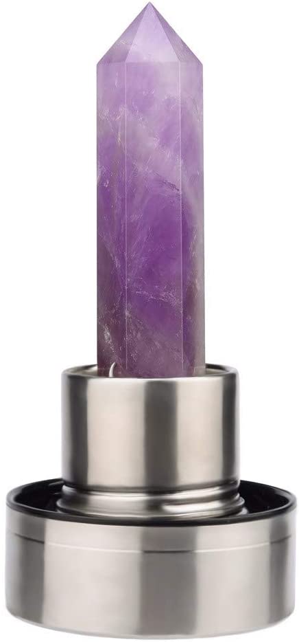 Amethyst quartz Energy Gem Healing Crystal Water Bottle