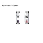 12 Constellation Zodic Lucky Natural Crystal Quartz Glass Water bottle(2pcs set)