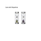 12 Constellation Zodic Lucky Natural Crystal Quartz Glass Water bottle(2pcs set)