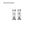 12 Constellation Zodic Lucky Natural Crystal Quartz Glass Water bottle(2pcs set)
