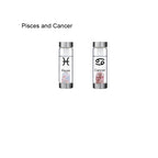 12 Constellation Zodic Lucky Natural Crystal Quartz Glass Water bottle(2pcs set)