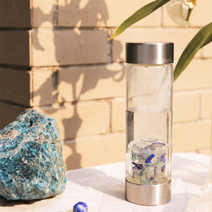 virgo lucky smaller crystal water bottle