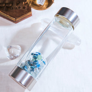 Libra  lucky smaller crystal glass water bottle