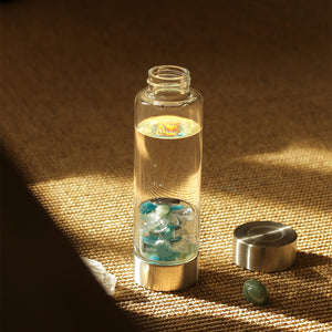 Libra  lucky smaller crystal glass water bottle