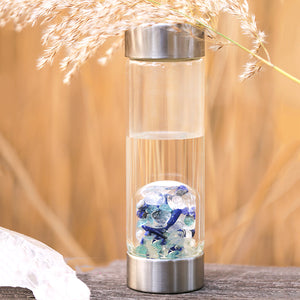 virgo lucky smaller crystal water bottle