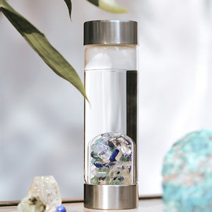 virgo lucky smaller crystal water bottle